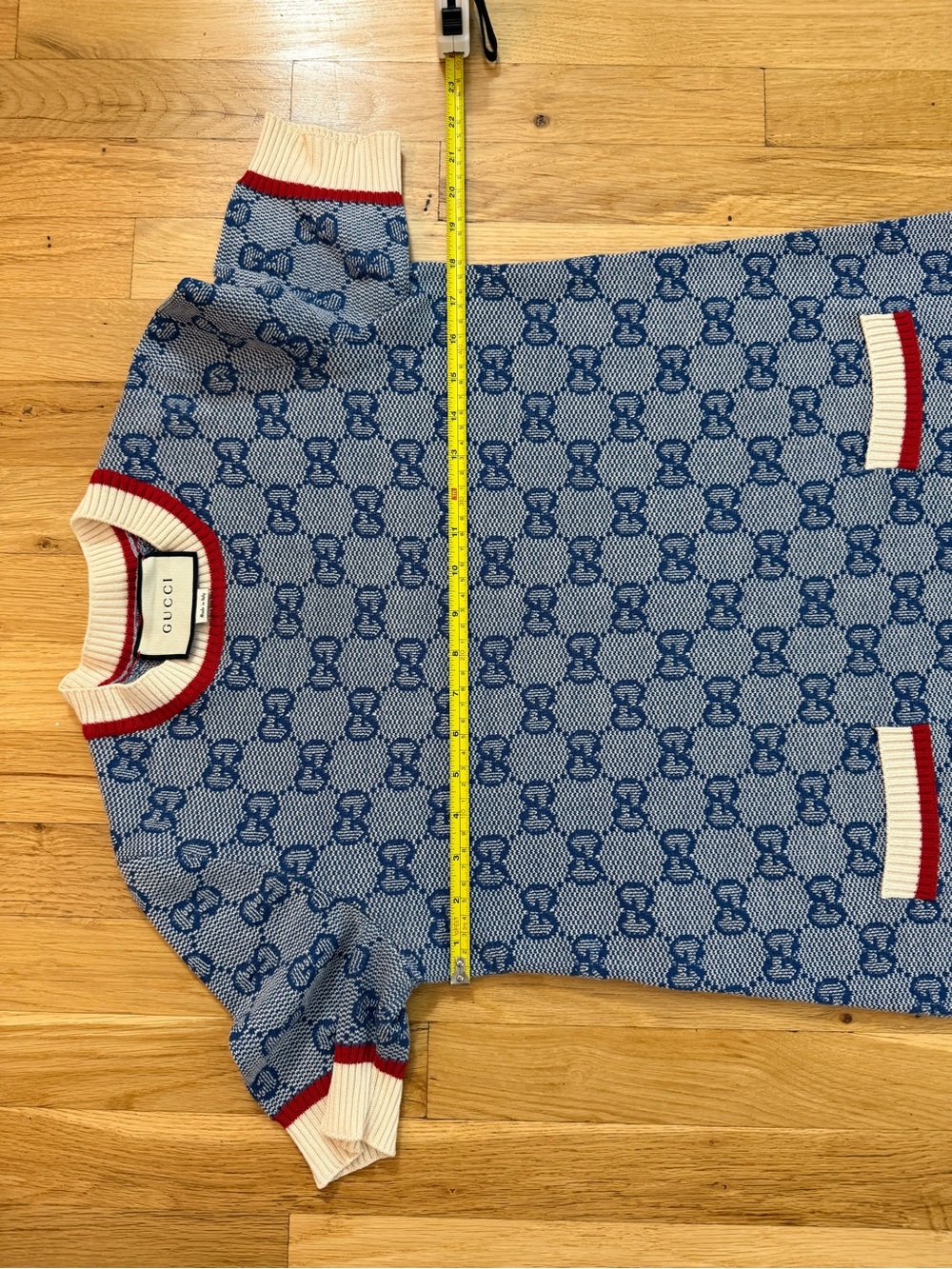 Gucci Blue Knit Logo Dress - Picture 4 of 5